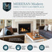 Majestic Meridian 42" Modern Top Direct Vent Gas Fireplace With Intellifire Touch ignition (NG) Majestic