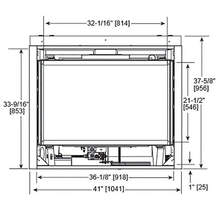 Majestic Quartz 36" Top/Rear Direct Vent Fireplace With IntelliFire Touch Ignition - QUARTZ36IFT Majestic
