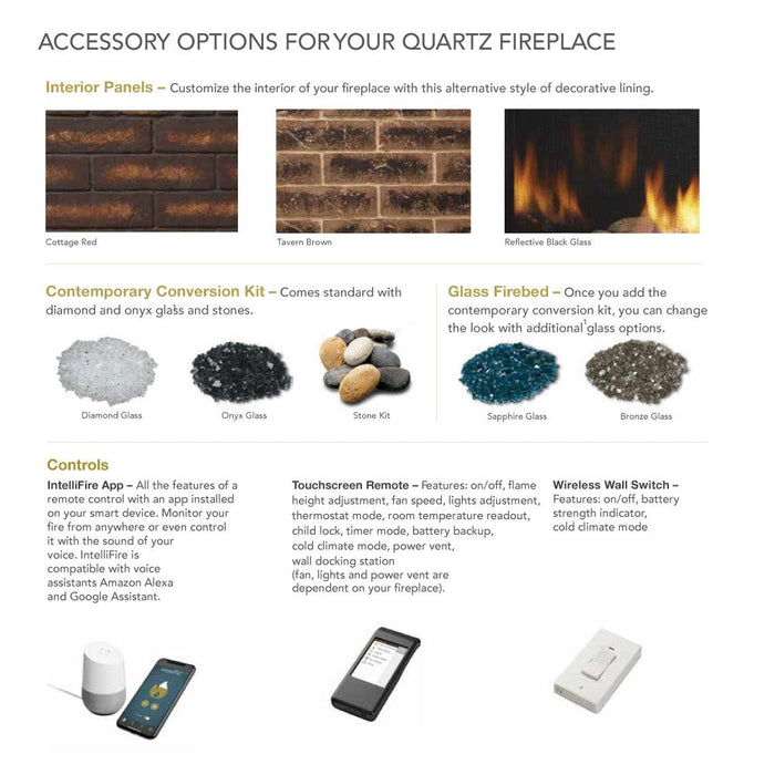 Majestic Quartz 42" Top/Rear Direct Vent Fireplace With IntelliFire Touch Ignition - QUARTZ42IFT Majestic