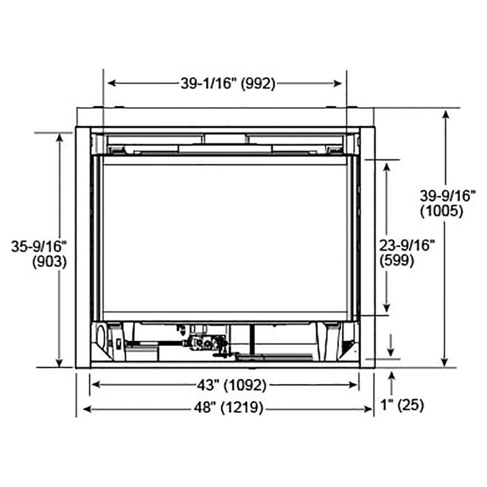 Majestic Quartz 42" Top/Rear Direct Vent Fireplace With IntelliFire Touch Ignition - QUARTZ42IFT Majestic