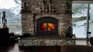 Warm Majic Wood Fireplace with Cast Iron Arch Doors - detail close-up