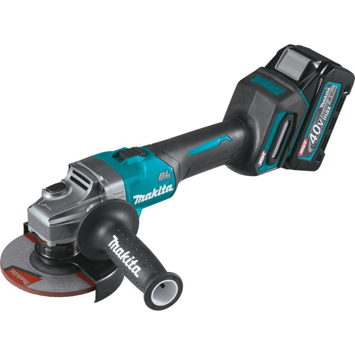 VM Hardware Makita GAG01M1 40V Max XGT GAG01M1 Brushless Cordless 4‐1/2” / 5" Angle Grinder Kit - Side View