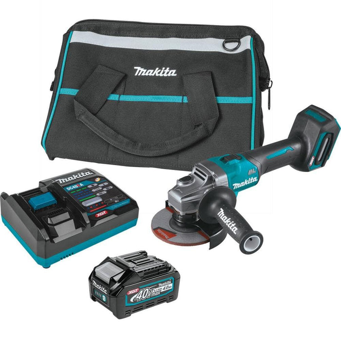 VM Hardware Makita GAG01M1 40V Max XGT GAG01M1 Brushless Cordless 4‐1/2” / 5" Angle Grinder Kit