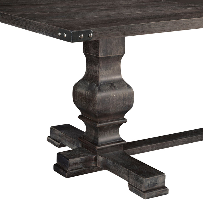Alpine Furniture Manchester Dining Table, Charcoal