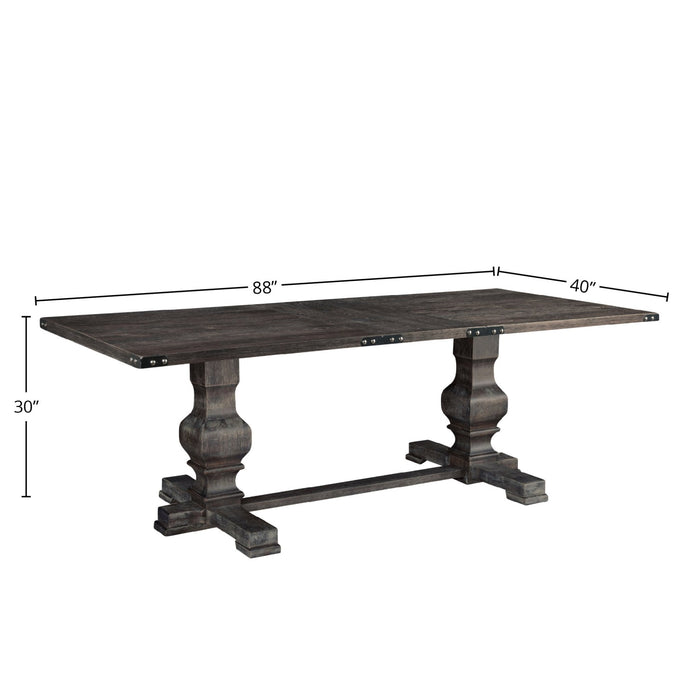 Alpine Furniture Manchester Dining Table, Charcoal