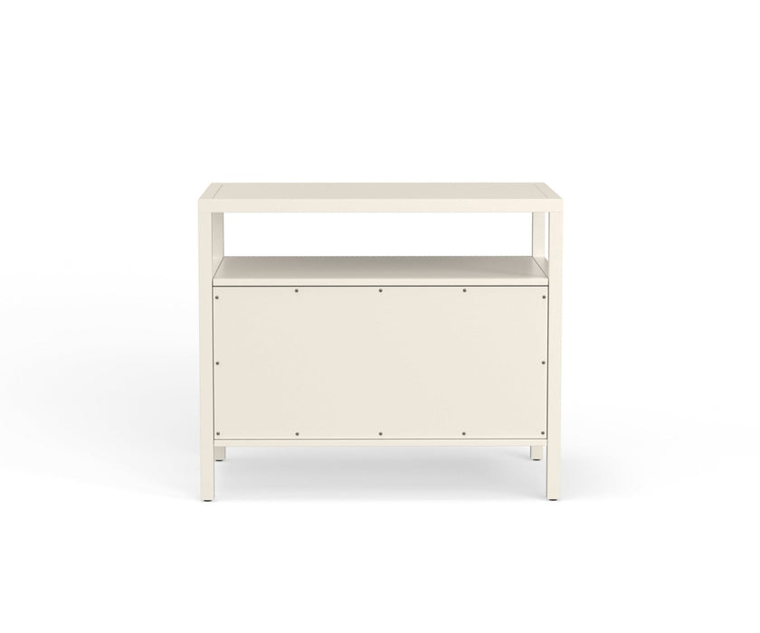 Alpine Furniture Marsha Nightstand, Coconut Milk