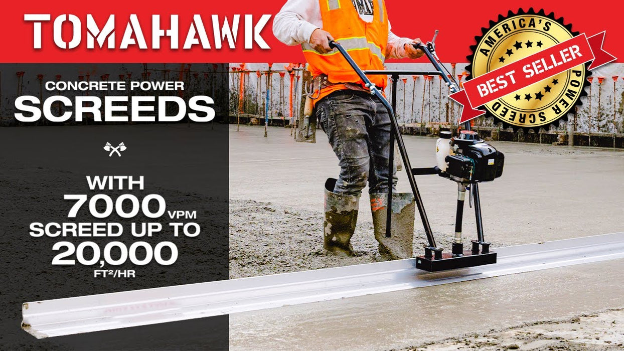 Tomahawk Power Screed Single Aluminum Blade Bundle (Choose 4ft, 6ft, 8ft, 10ft, 12ft, 14ft) - Detail View