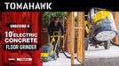 Tomahawk Power 10" Electric Concrete Floor Grinder 1.5HP Motor for Smoothing, Floor Prep, Coatings - Detail View 2