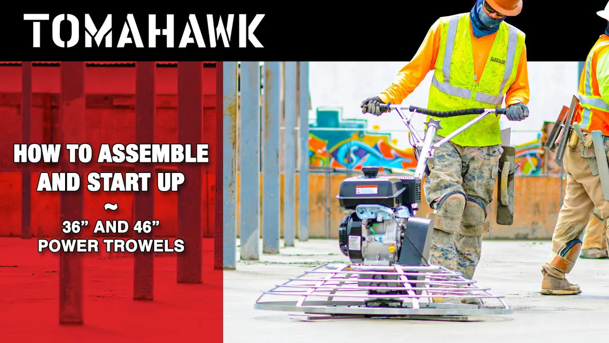Tomahawk Power 36" Concrete Power Trowel 6HP Kohler Float Pan Screed Edge Cement Finishing Tool - Detail View 3