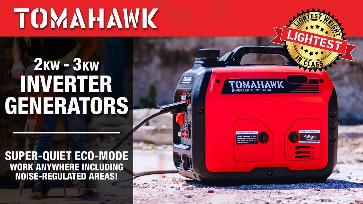 Tomahawk Power 2000 Watt Inverter Generator Super Quiet Portable Gas Power Professional Use - Detail View 2