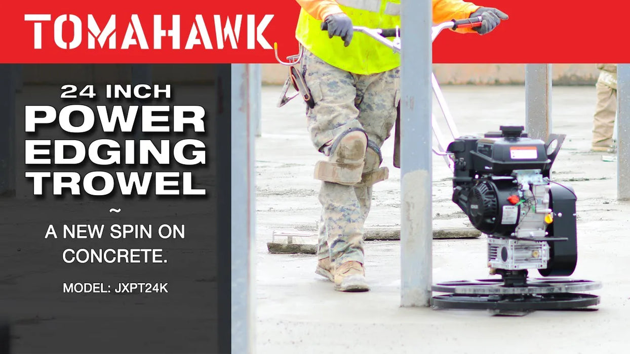 Tomahawk Power 24" Concrete Power Trowel Edger 6HP Kohler Float Pan Blade Screed Finishing Tool - Detail View 3