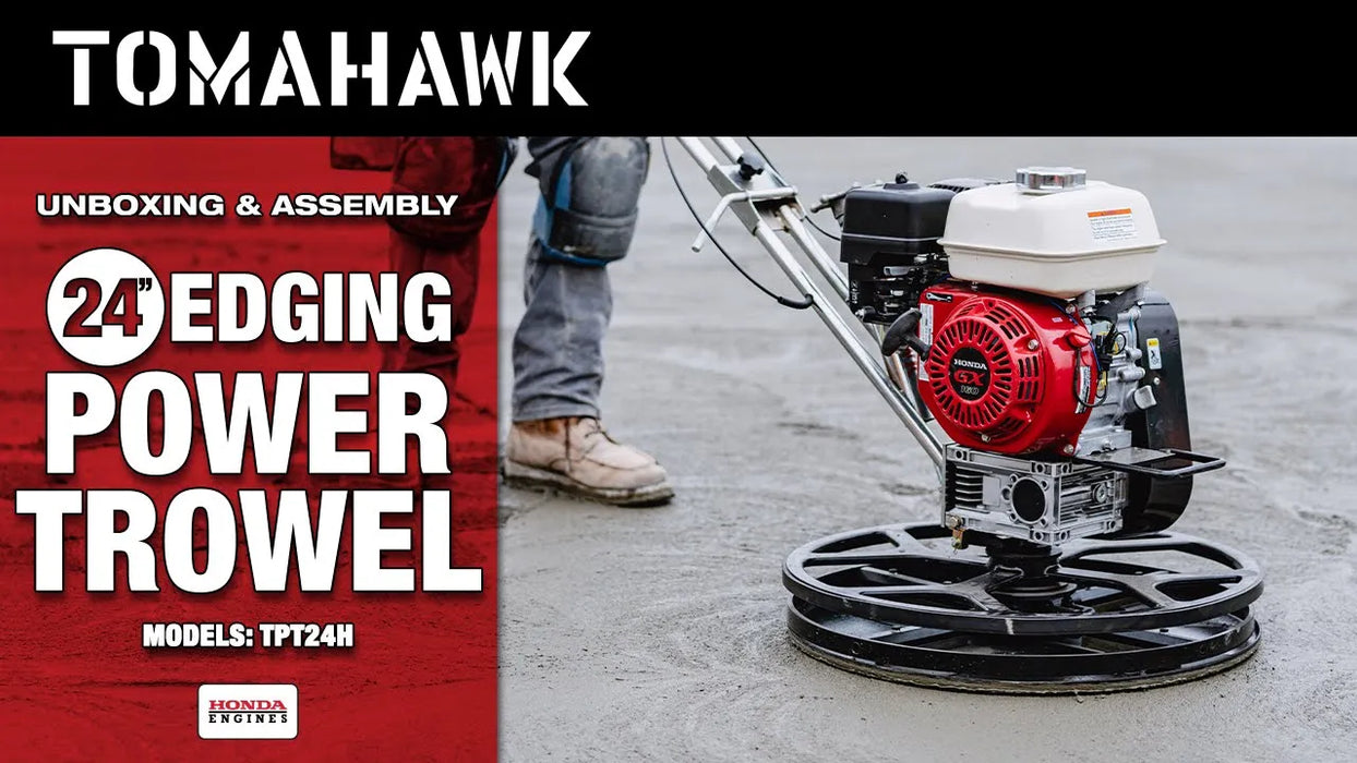 Tomahawk Power 24" Concrete Power Trowel Edger 5.5HP Honda Float Pan Blade Screed Finishing Tool - Detail View 3