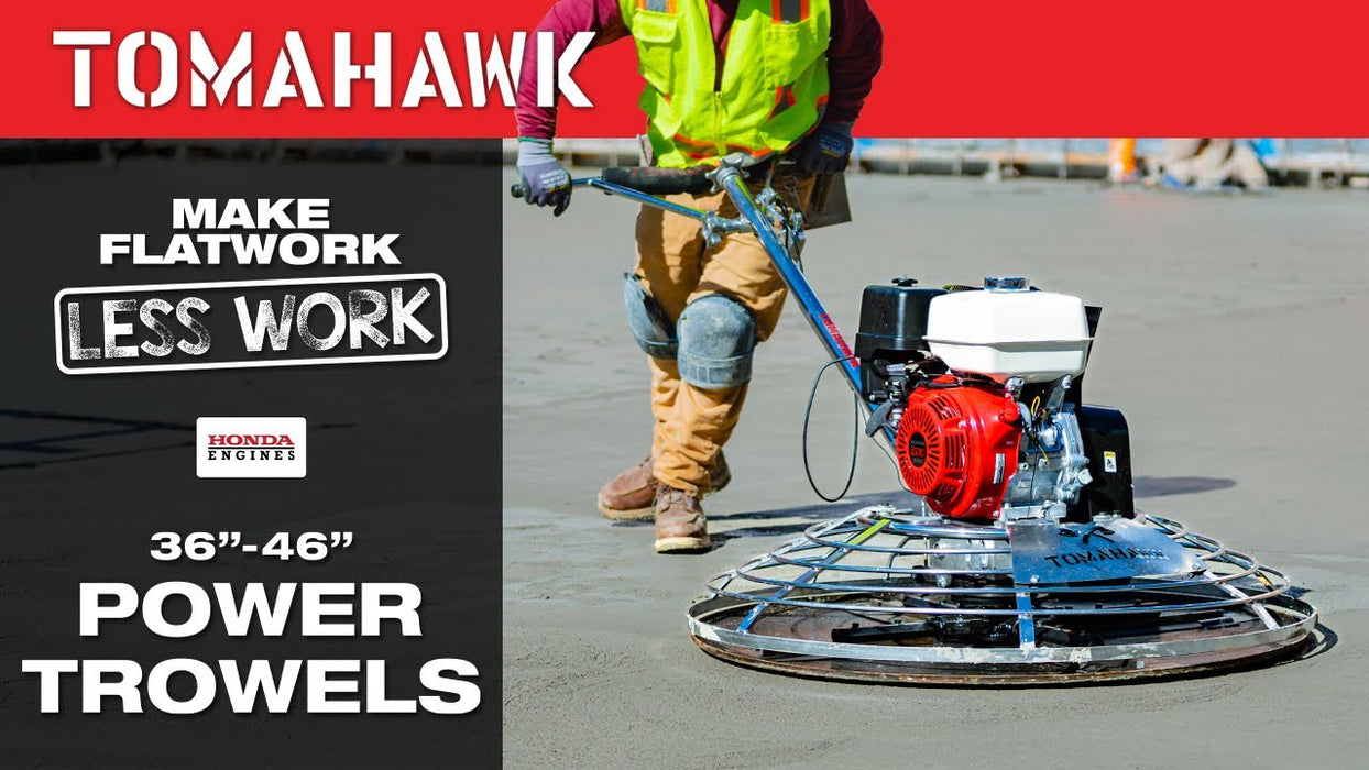 Tomahawk Power 36" Concrete Power Trowel 5.5HP Honda with Float Pan Cement Finishing Tool - Detail View 2