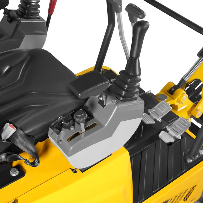 Mini Compact Excavator B&S VANGUARD 408cc 14hp Engine,  65.7" Max. Digging Depth,  2370 LBS Operating Weight,  MEC10
