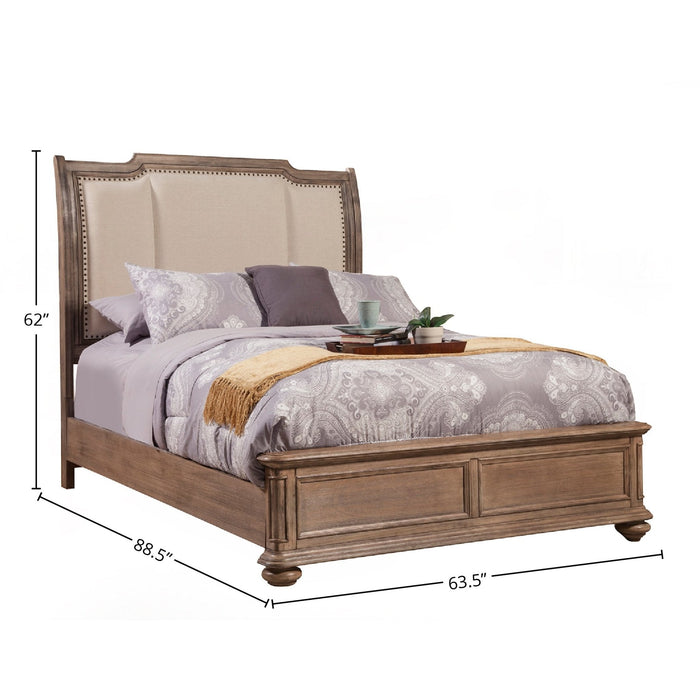 Alpine Furniture Melbourne Bed, French Truffle