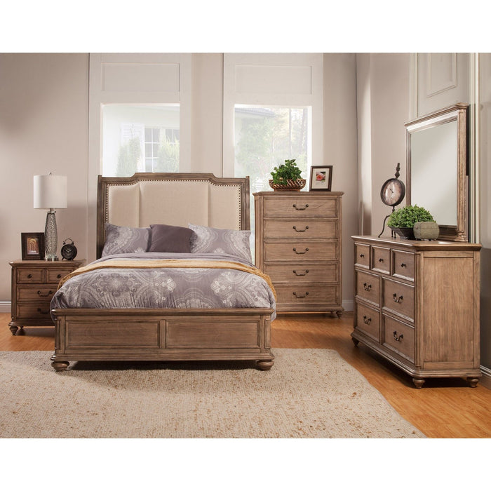 Alpine Furniture Melbourne Bed, French Truffle