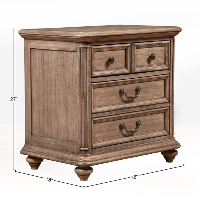 Alpine Furniture Melbourne Nightstand, French Truffle