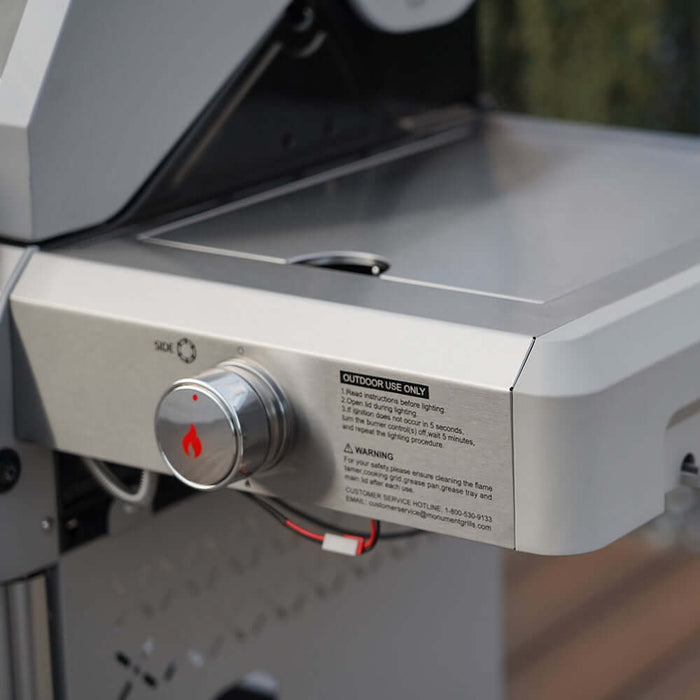 Monument Grills Mesa 305 | Stainless Propane Gas Grill 3 Burner Grill - View 16
