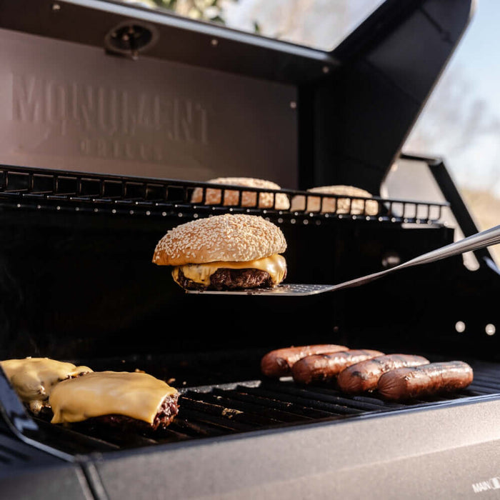 Monument Grills Mesa 220 | Black Foldable Propane Gas Grill 2 Burner Grill - Dimensions