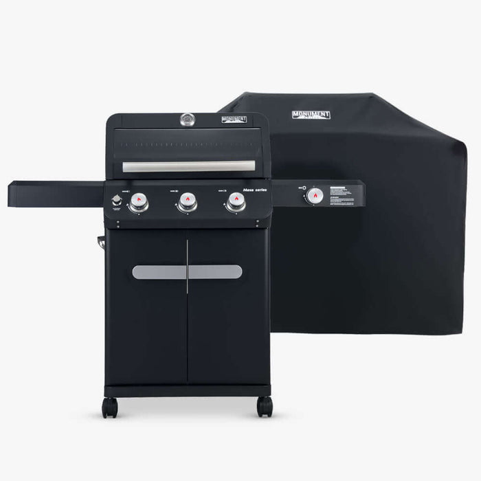 Monument Grills Mesa 325 | Black Propane Gas Grill 3 Burner Grill - View 23