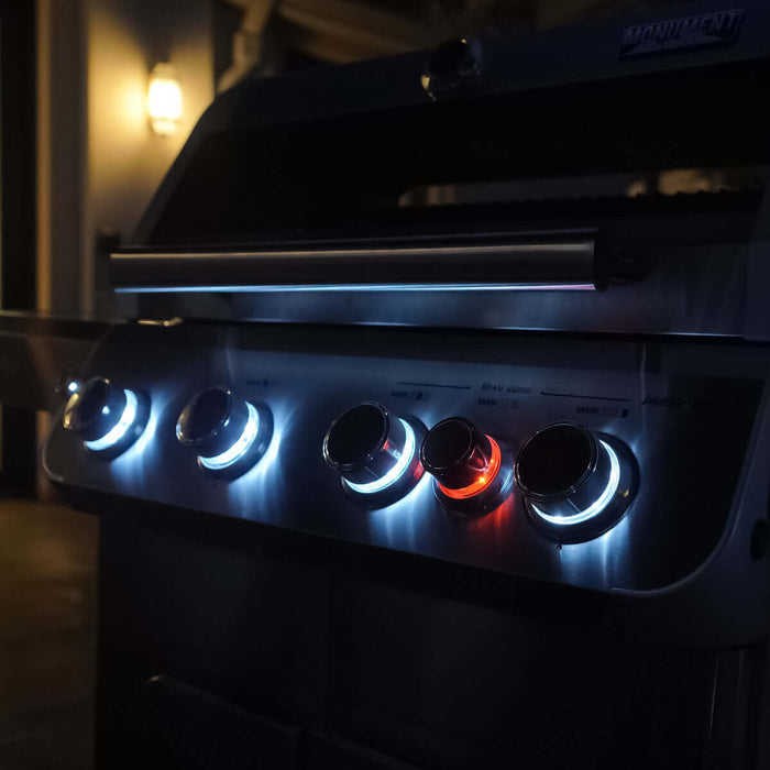 Monument Grills Mesa 415BZ | Stainless Propane Gas Grill 4 Burner Grill - Close-Up