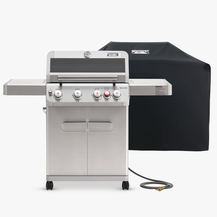 Monument Grills Mesa 415BZNG | Stainless Natural Gas Grill 4 Burner Grill - View 24