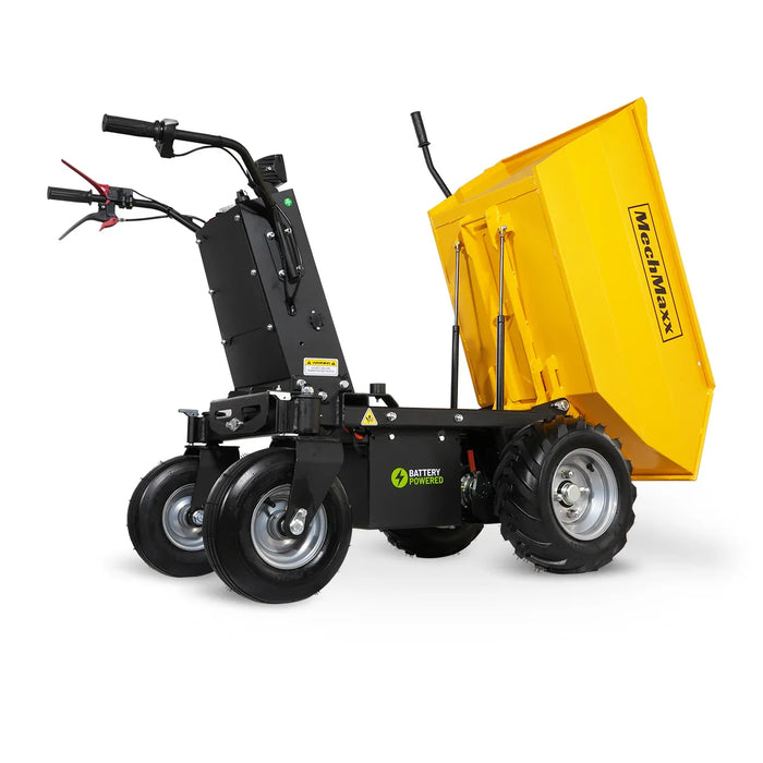 MechMaxx 1100Lbs Loading Battery Powered Barrow Electric Mini Dumper for Sale, 1000W 48V Brushless DC Motor, E50