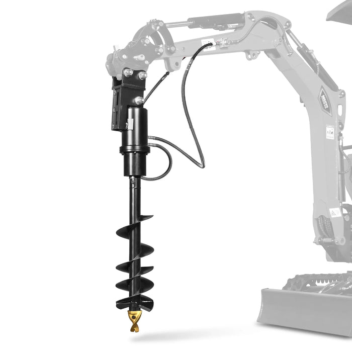 32x8" Auger Attachment for Mini Compact Excavator ( SKU: 150530; 150531; 150532 )