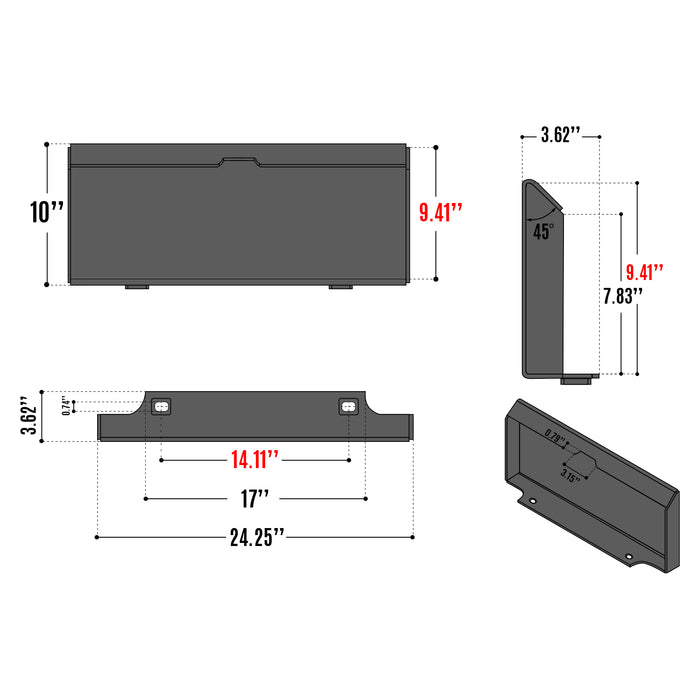 Mini Skid Steer Drive Auger with 6" ,  9" ,  12" Dia. Auger Bits