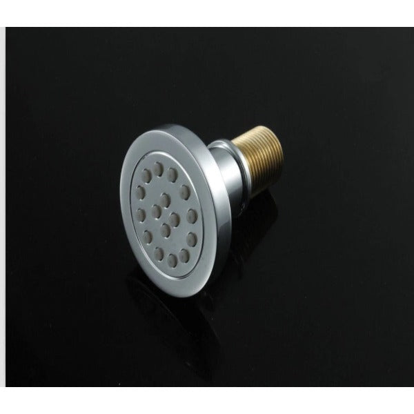 Cascada Showers Round Body Spray Jets Shower (16-Nozzle) - Solid Brass - Detail View