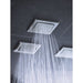 Cascada 4" Square (34-Nozzle) Body Spray Jet Shower - Dimensions
