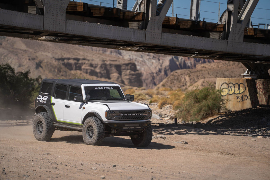 DV8 Offroad 2021-2026 Ford Bronco Competition Series Front Bumper – on the trail, image 8 of 20