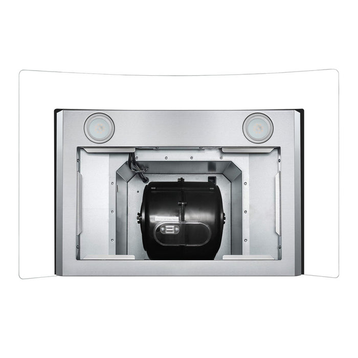 Cosmo 30-Inch 380 CFM Ductless Wall Mount Range Hood in Stainless Steel with Tempered Glass (COS-668A750-DL) Cosmo