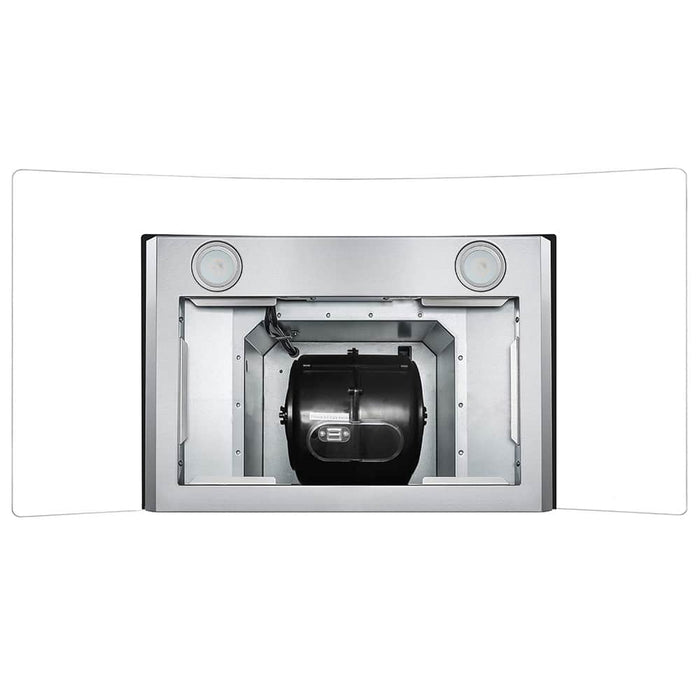 Cosmo 36-Inch 380 CFM Ductless Wall Mount Range Hood in Stainless Steel with Tempered Glass (COS-668AS900-DL) Cosmo