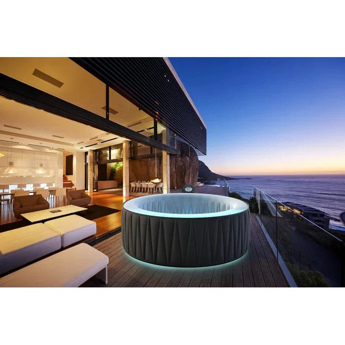 MSPA URBAN Aurora Round 6 Person Inflatable Hot Tub Spa With LED lights | U-AU061 - Side View