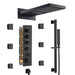 Naples 9"x22" LED Digital Music Shower System By Cascada Showers - Dimensions