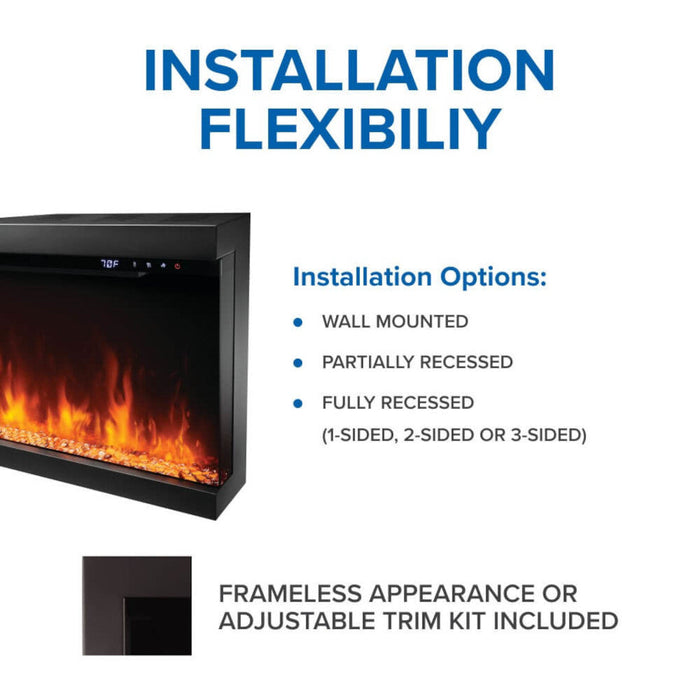 Napoleon Astound FlexMount 50" Wall Mount / Built-In Linear Electric Fireplace | Single Sided or 3-Sided |... - Detail View
