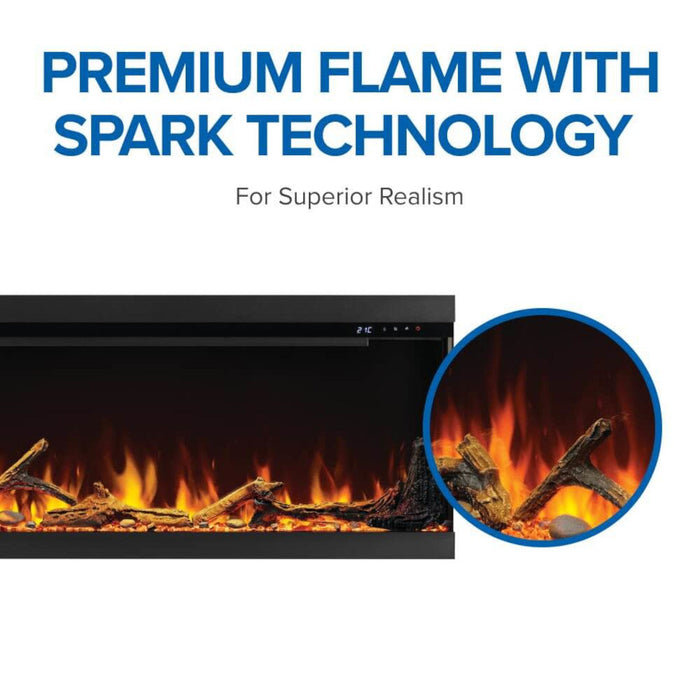 Napoleon Astound FlexMount 62" Wall Mount / Built-In Linear Electric Fireplace | 3-Sided Or Single Sided | NEFL62AB - View 15