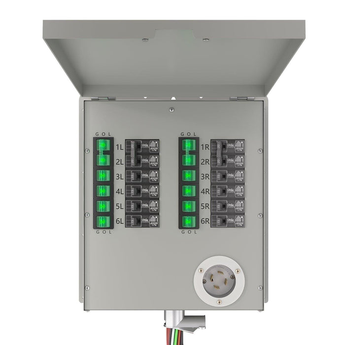 12-Circuit 120/240V 30A Non-Automatic Transfer Switch