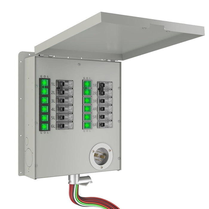 12-Circuit 120/240V 30A Non-Automatic Transfer Switch