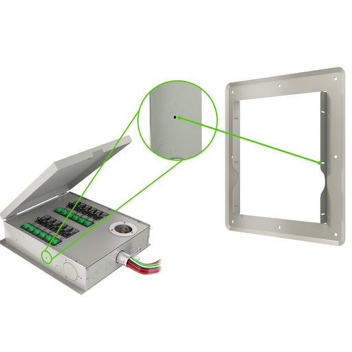 Nature's Generator 12 Circuit Manual Transfer Switch Flush Mount - Side View