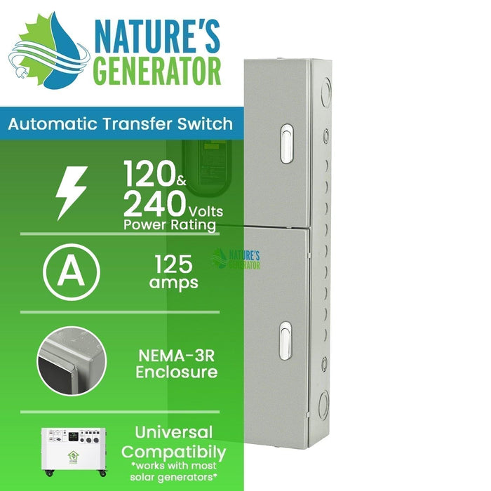 Nature's Generator 125A Automatic Transfer Switch - Side View