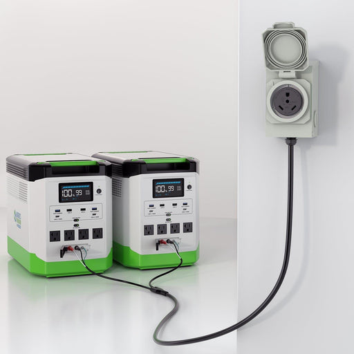 Nature's Generator Lithium 1800 Combiner Cable - Side View