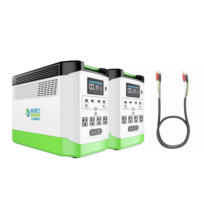 Nature's Generator High Capacity Expandable Lithium 1800 Power Station Solar Generator - Detail View