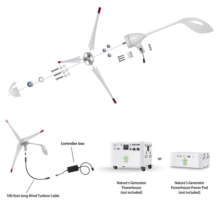 Nature's Generator 350W Wind Turbine - Installation View