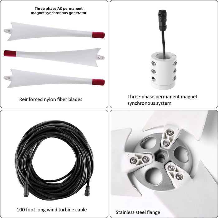 Nature's Generator 350W Wind Turbine - Dimensions