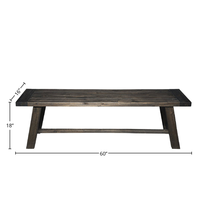 Alpine Furniture Newberry Bench, Salvaged Grey