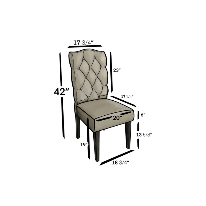 Alpine Furniture Newberry Parson Chairs, Salvaged Grey