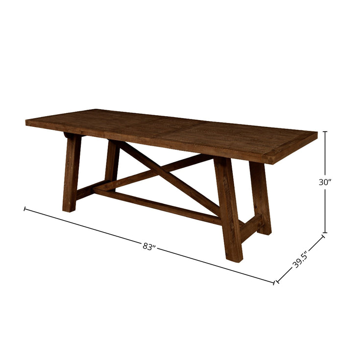 Alpine Furniture Newberry Rectangular Dining Table, Medium Brown