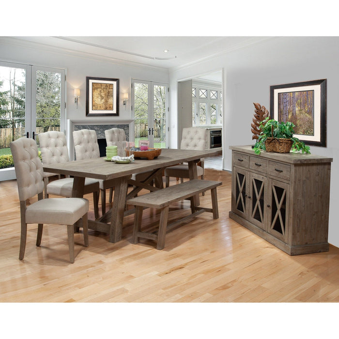 Alpine Furniture Newberry Rectangular Dining Table, Weathered Natural